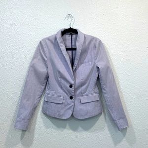 Express Blue and White Tweed Jacket Size 4